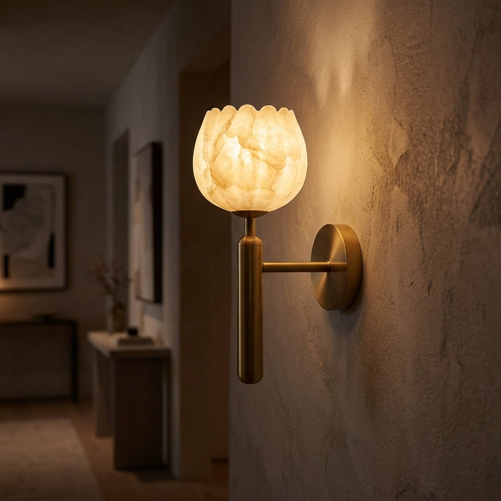Alabaster Petal Sconce - Main Product Image
