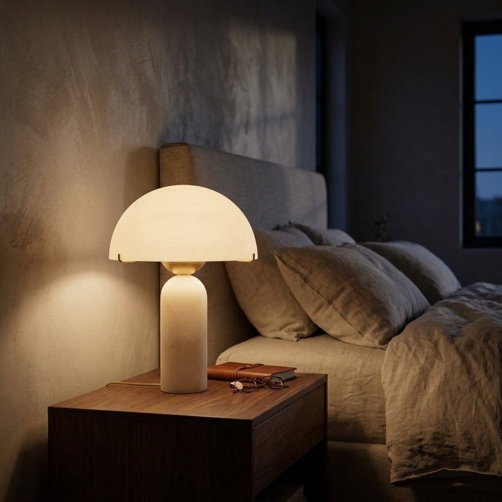 Alabaster Stone Lamp - Main Product Image