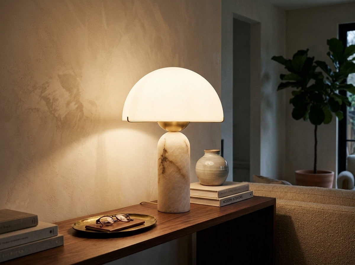 Alabaster Stone Lamp - Sets the Mood, Instantly