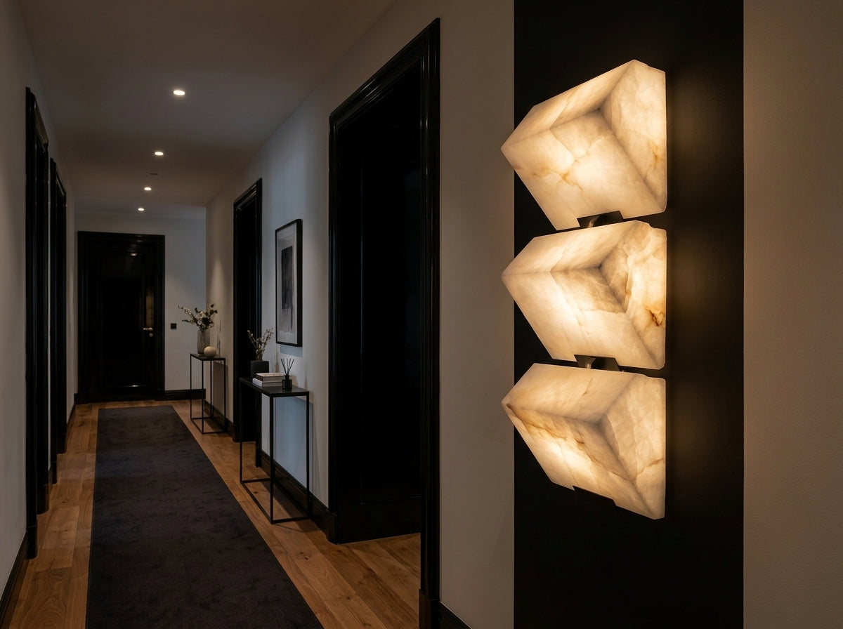 Alabaster Tiered Wall Light - Instant Architectural Elegance