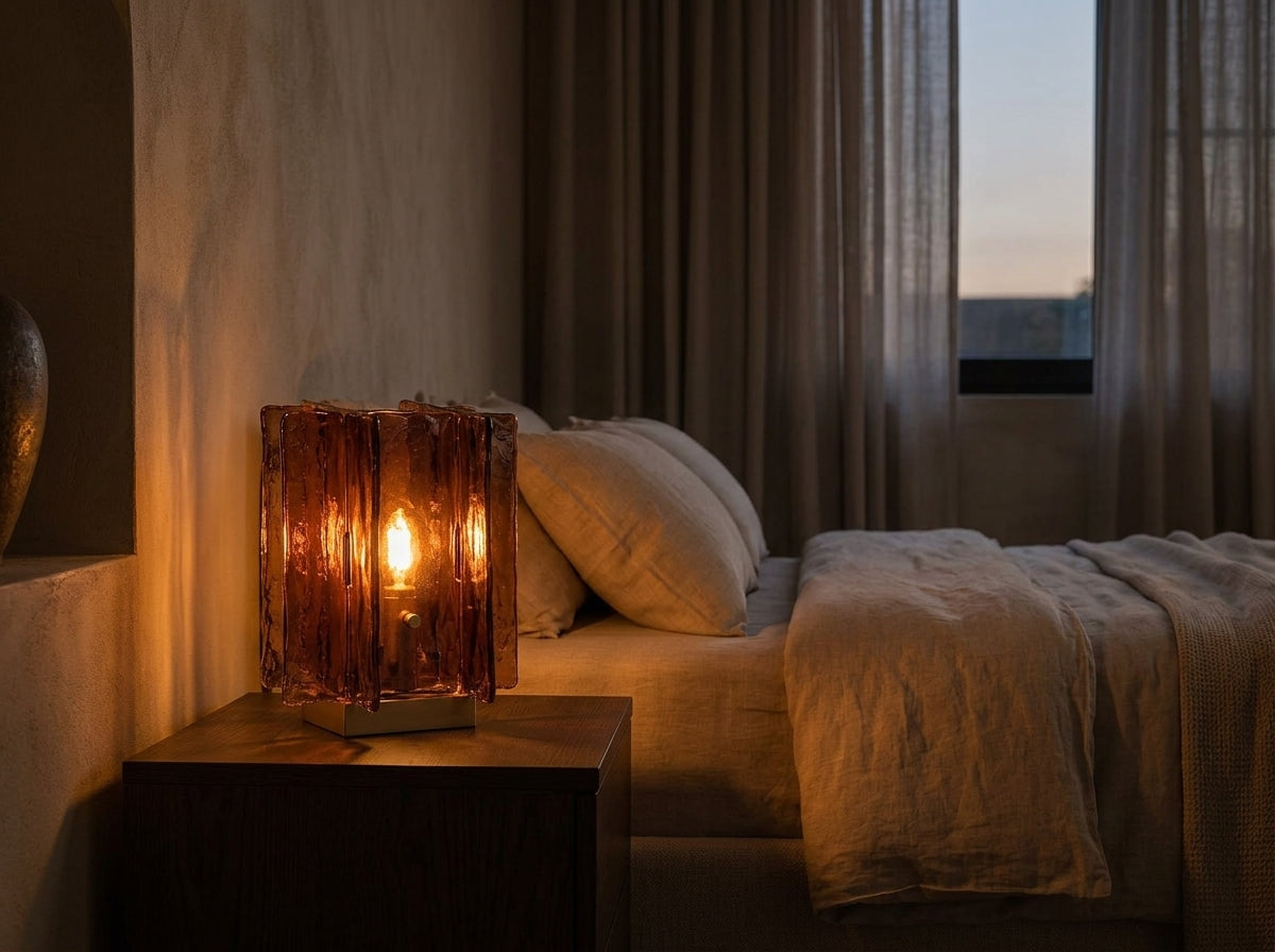 Amber Glow Table Lamp - Sets the Mood Instantly