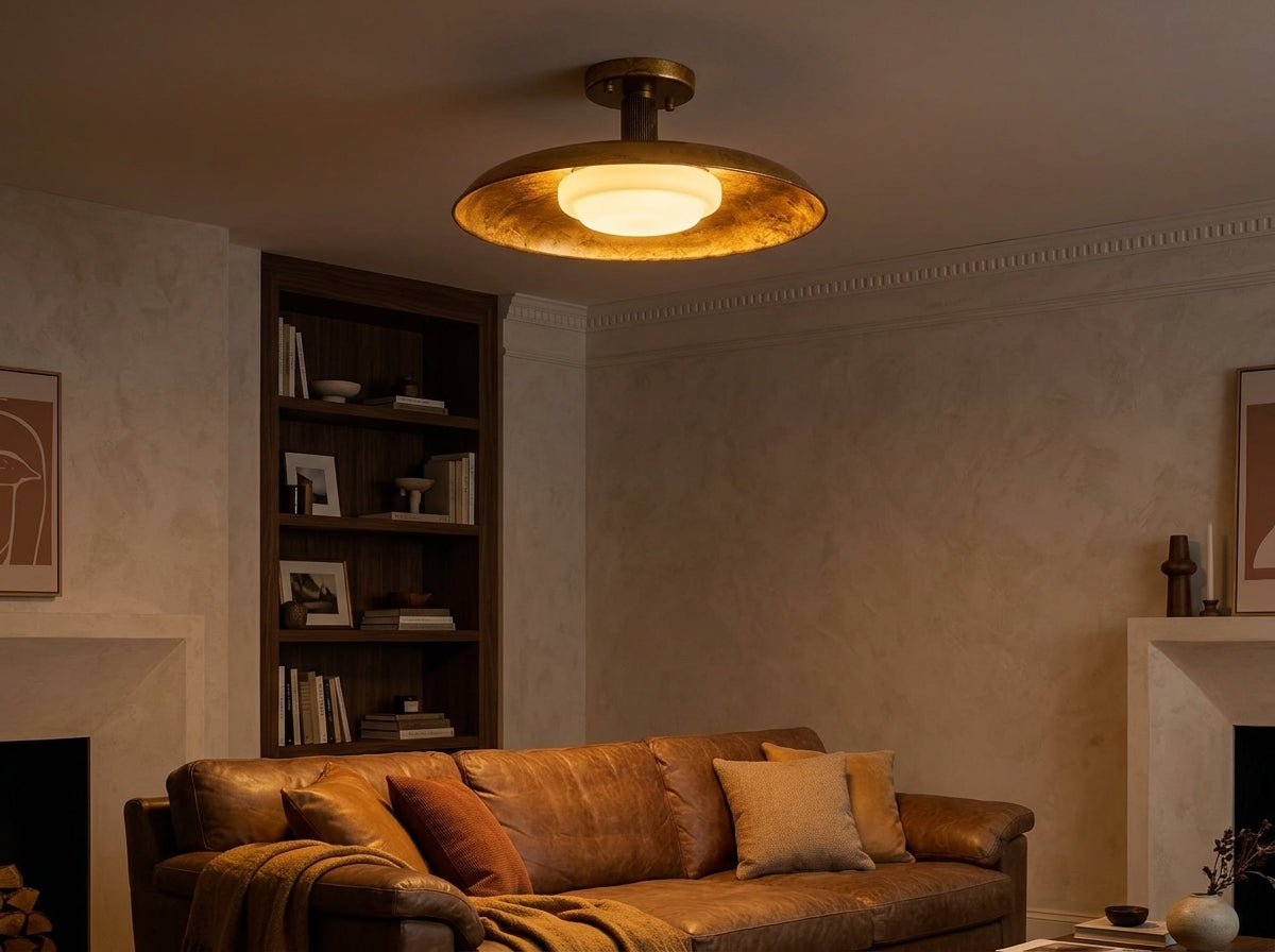 Amber Halo Flush Light - Sets the Mood Every Evening