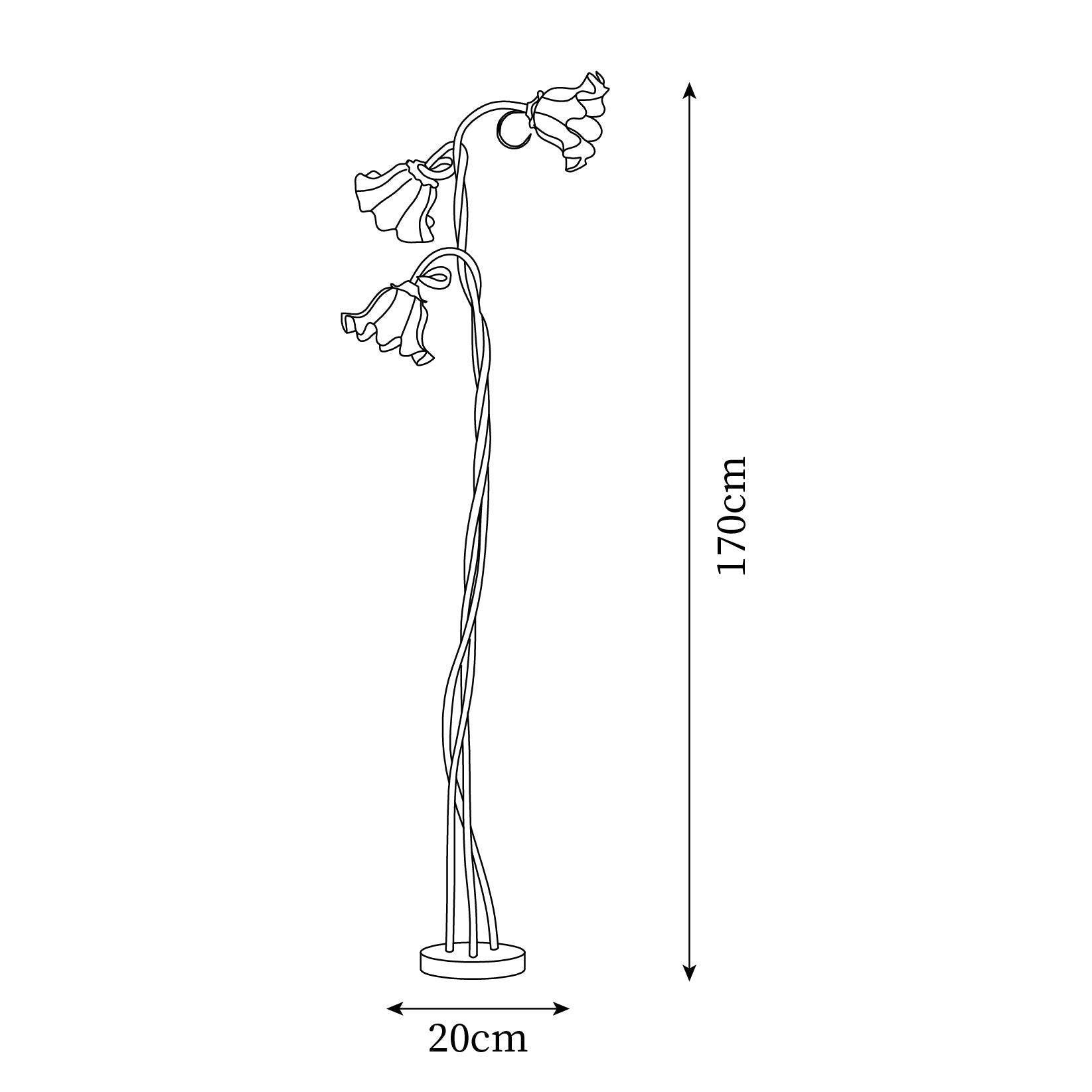 Elegant Calla Lily Inspired Floor Lamp with Sculptural Design