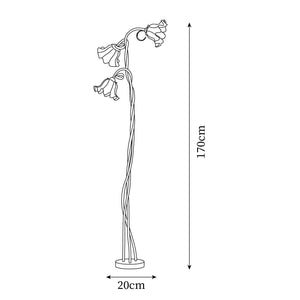 Elegant Calla Lily Inspired Floor Lamp with Sculptural Design