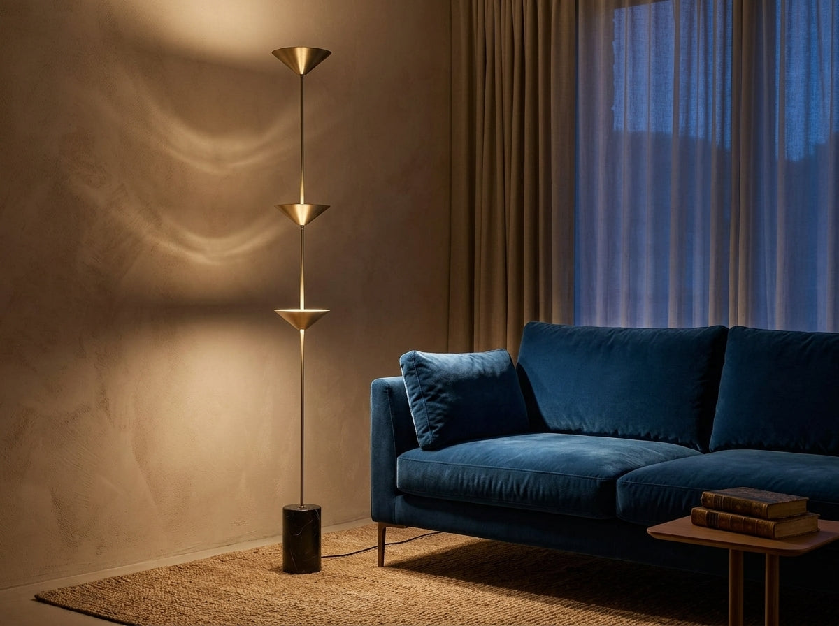 Cascade Marble Floor Lamp - Sets the Mood Instantly