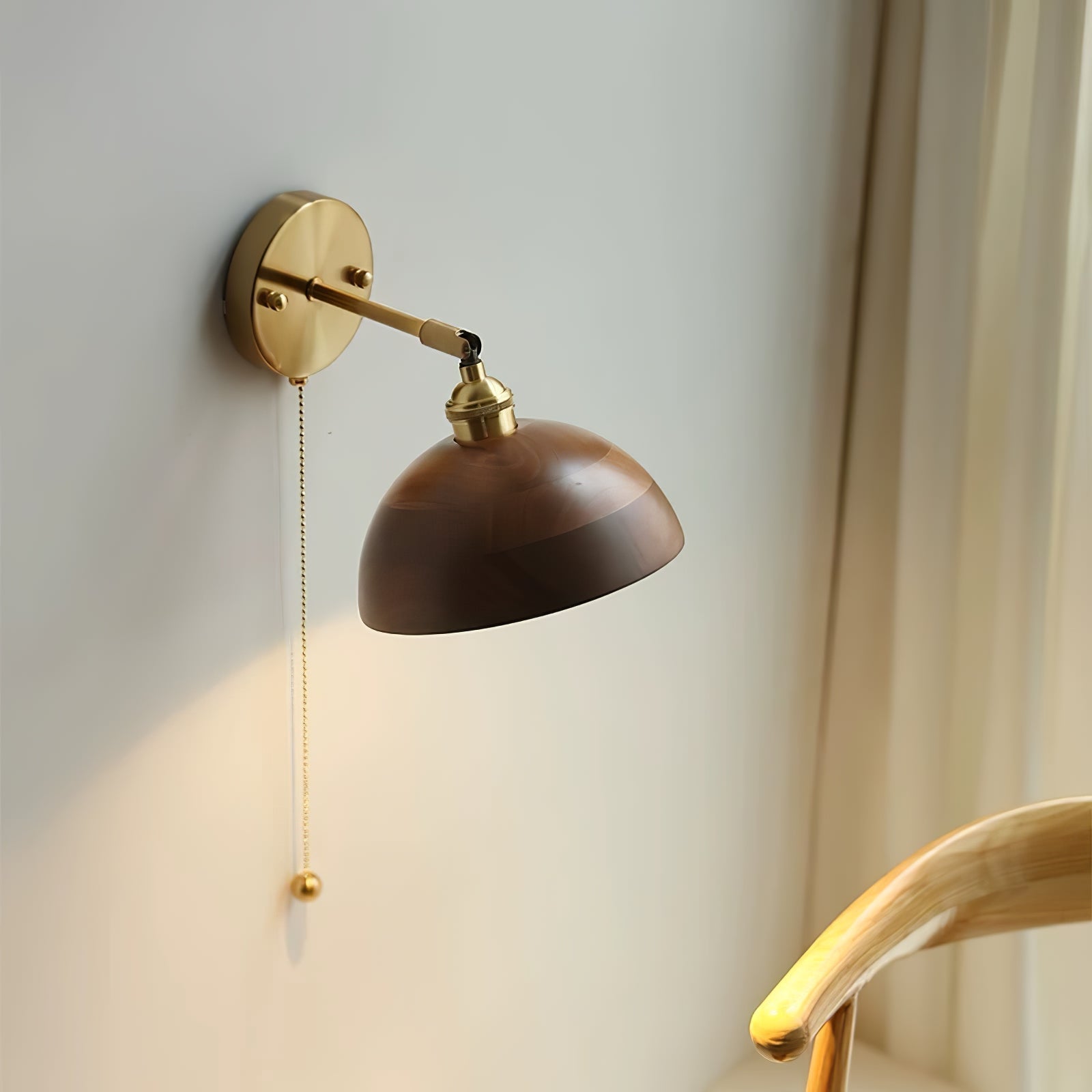 Walnut Dome Sconce