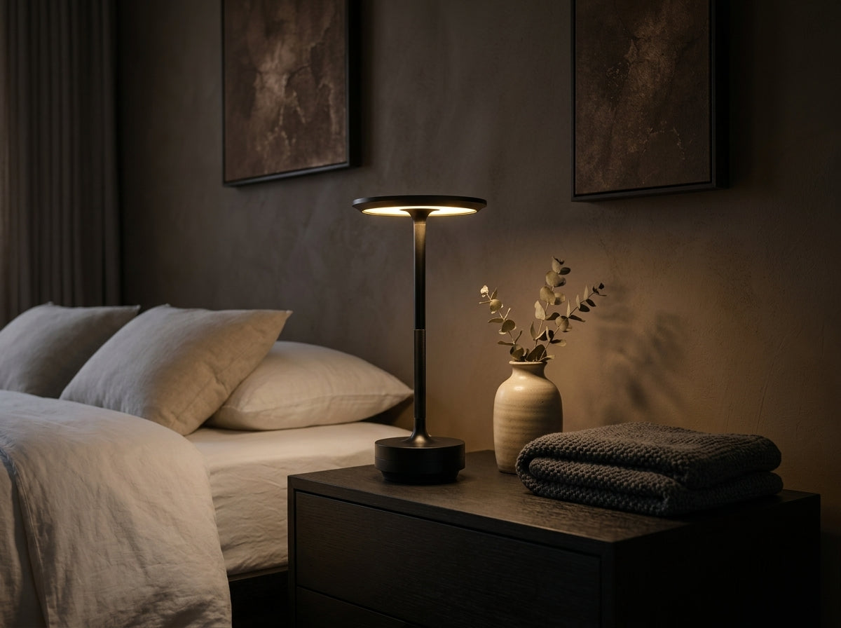 Cordless Halo Table Lamp - Sets the Mood After Dark