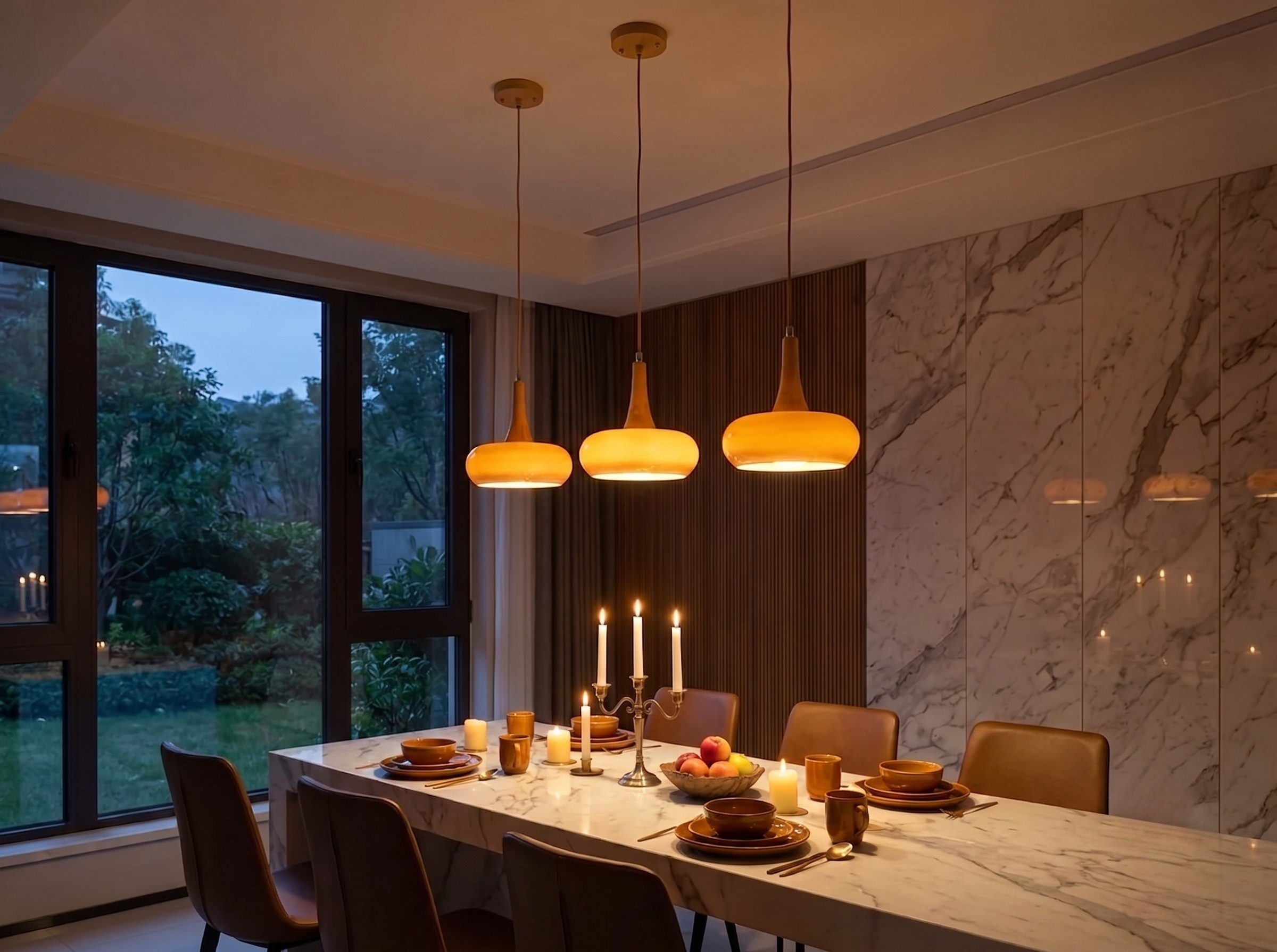 Curved Glass Wood Pendant - Section 2 (Replaced)