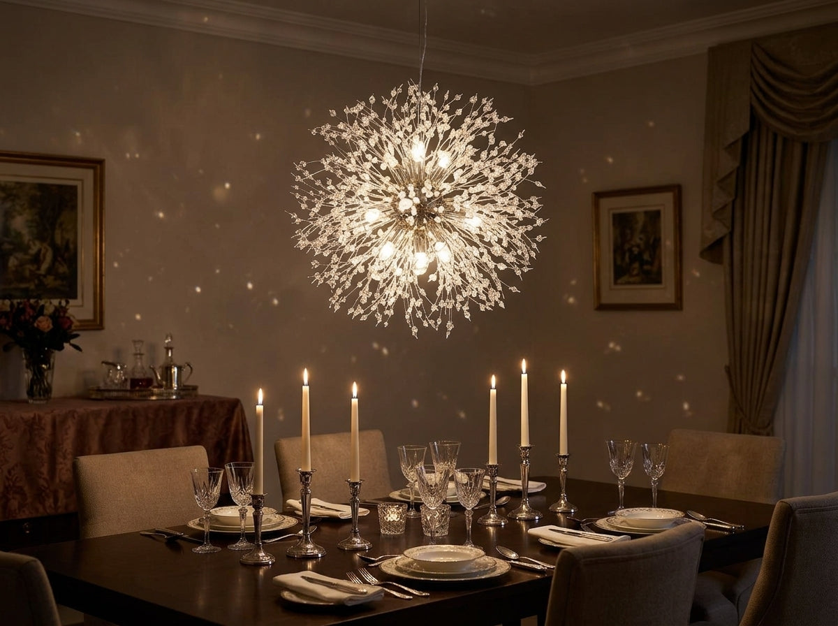 Dandelion Crystal Chandelier - Elevate Your Room's Ambiance