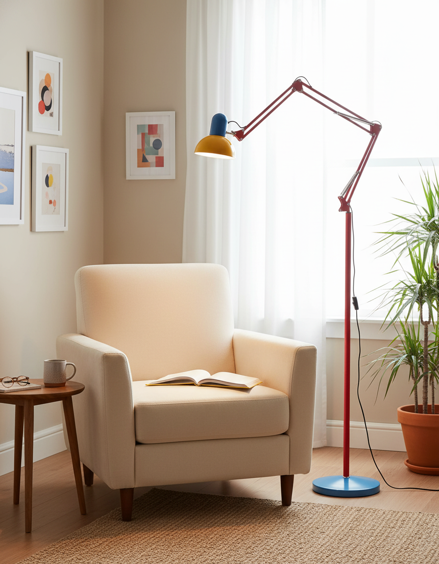 Flexo Memphis Floor Lamp with Adjustable Arm
