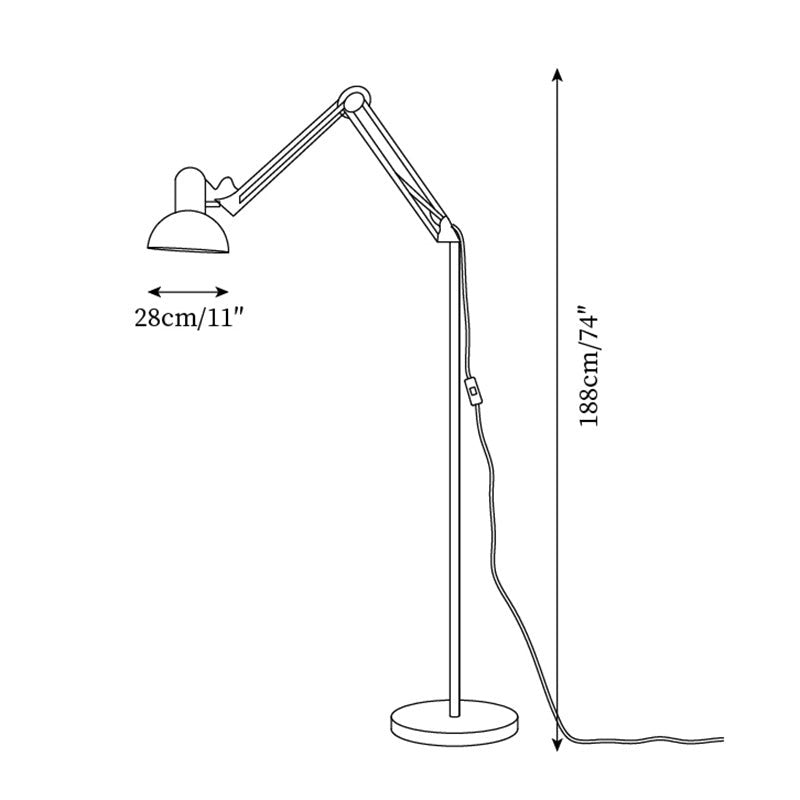 Flexo Memphis Floor Lamp with Adjustable Arm