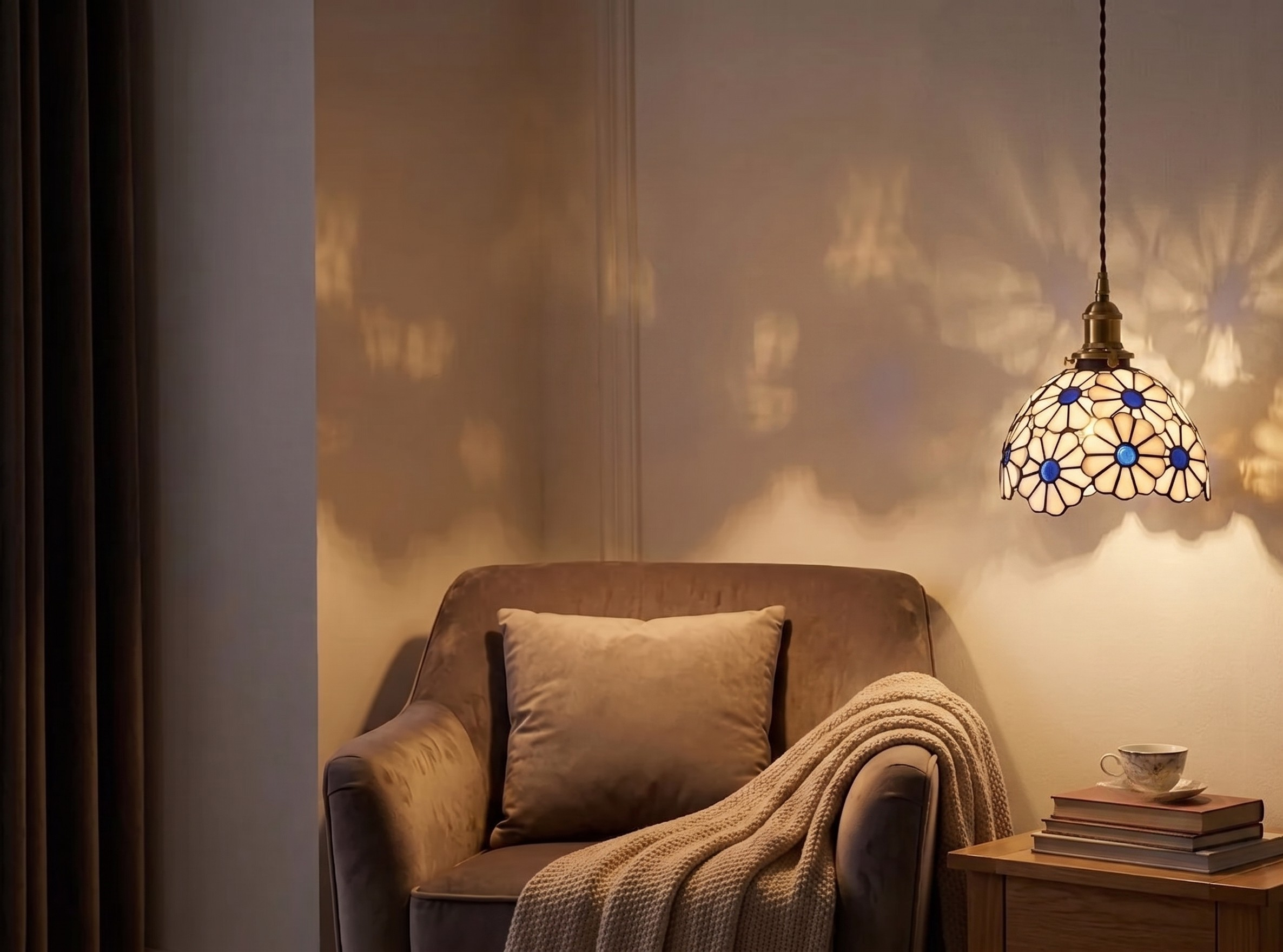 Floral Glass Pendant Light - Section 2 (Replaced)