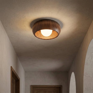 Halo Wood Flush Light - Main Product Image