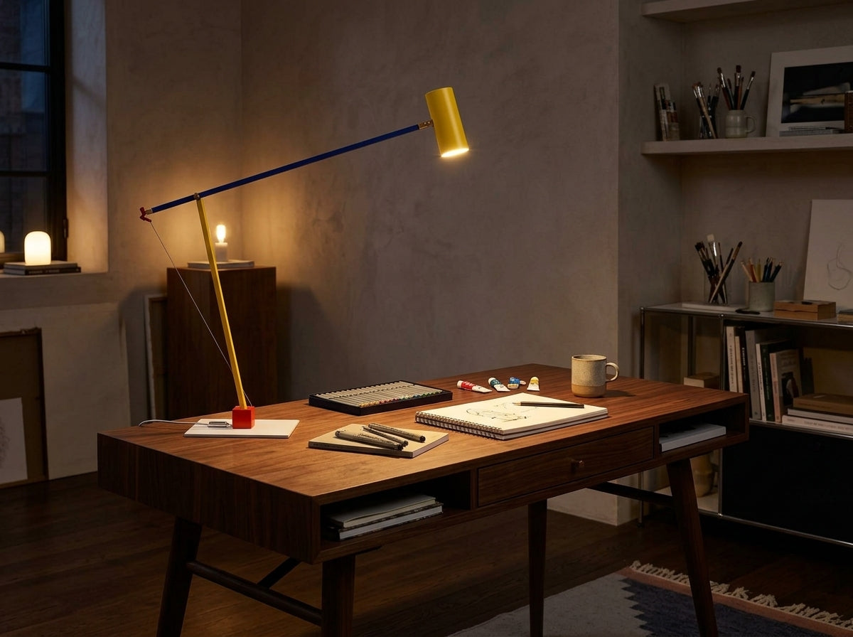 Kinetic Arc Lamp - A Bold Focal Point for Any Room