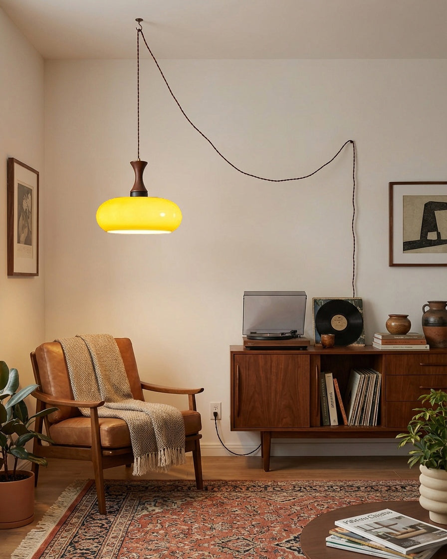 Mayon Plug-In Pendant Lamp with 15ft Cord