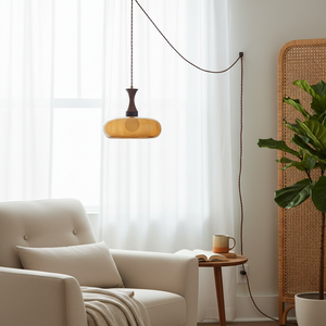 Mayon Plug-In Pendant Lamp with 15ft Cord