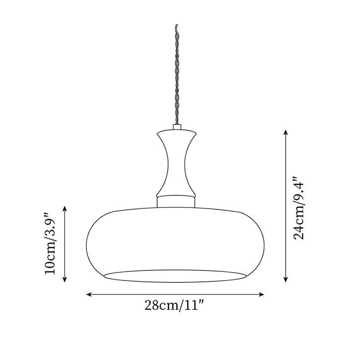 Mayon Plug-In Pendant Lamp with 15ft Cord