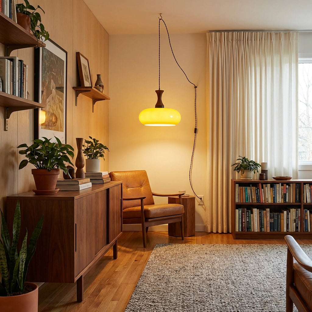 Mayon Plug-In Pendant Lamp with 15ft Cord