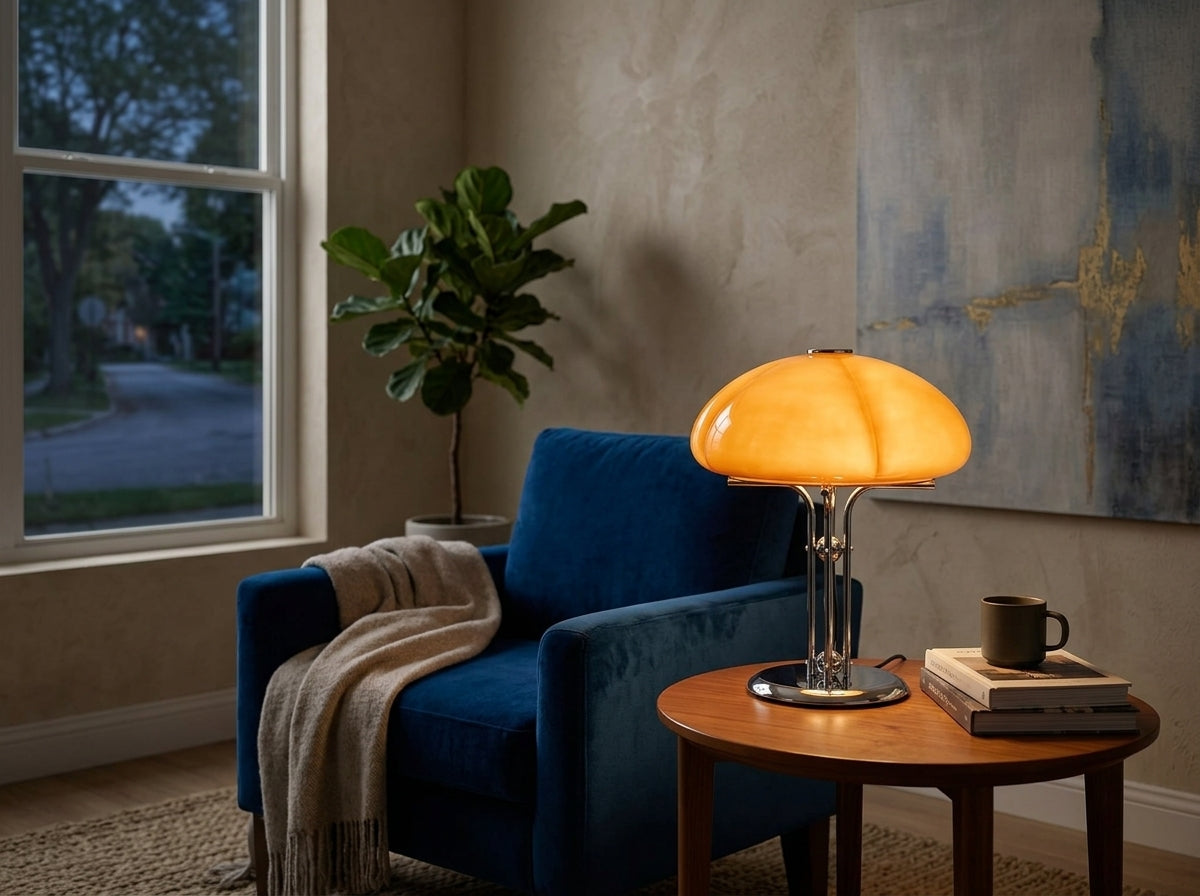 Mushroom Dome Table Lamp - Sets a Warm, Relaxing Mood