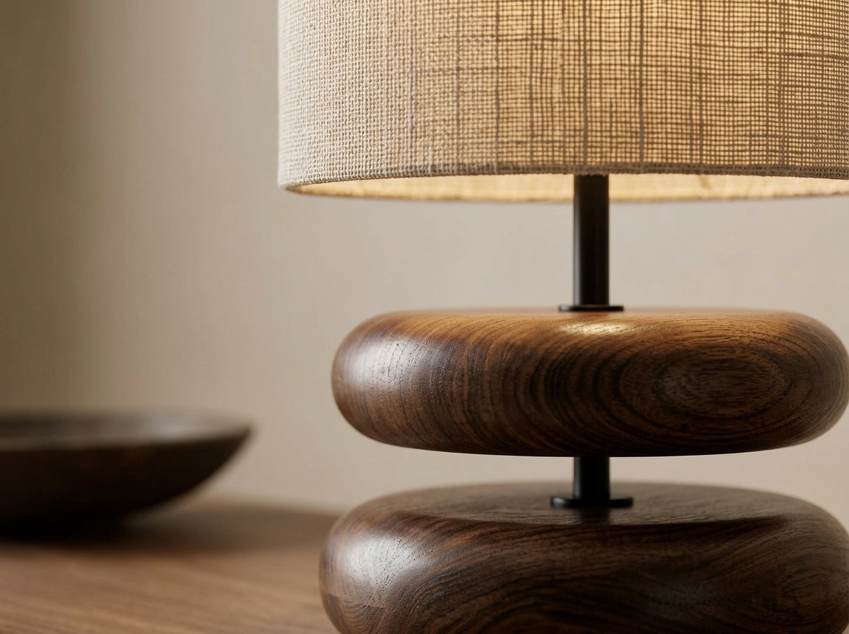 Oakwood Stacked Lamp - Artisan Details You Can Feel