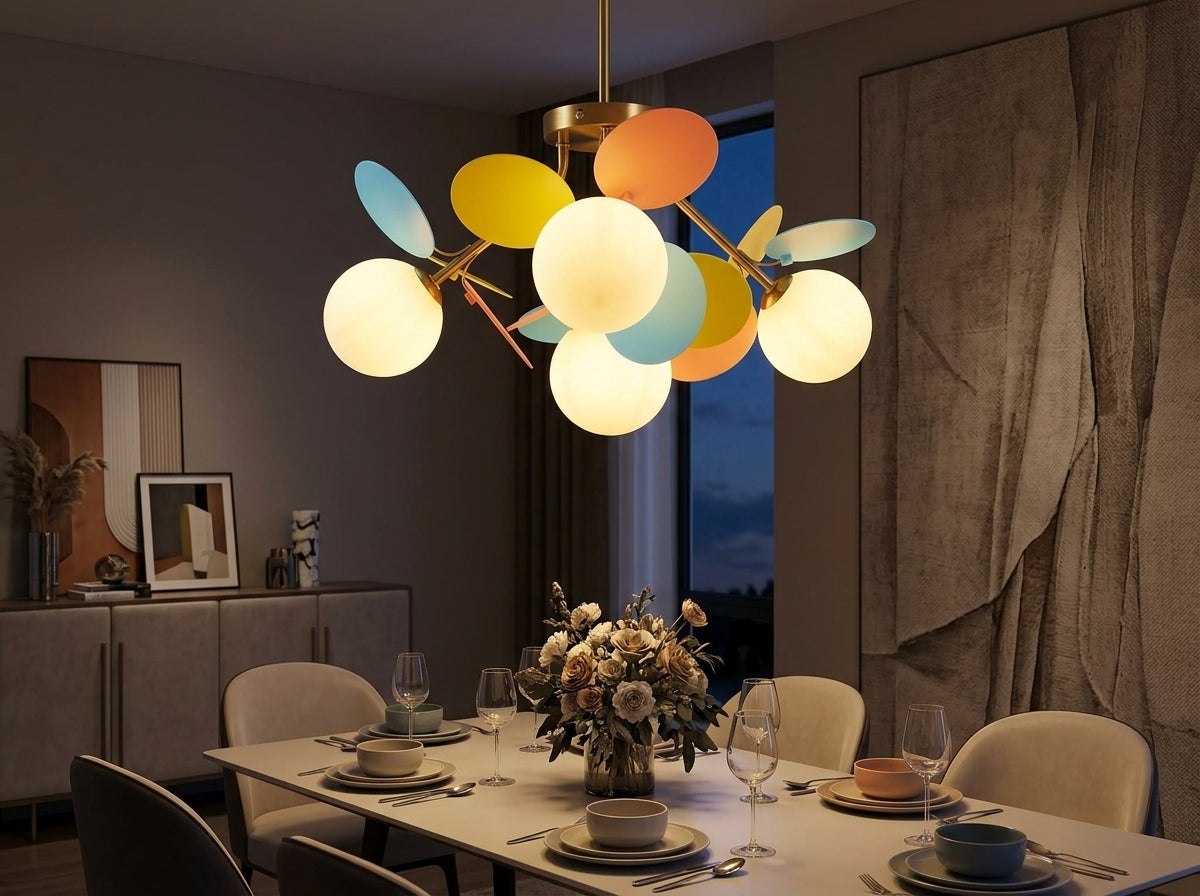 Pastel Orb Chandelier - Instant Ceiling Statement