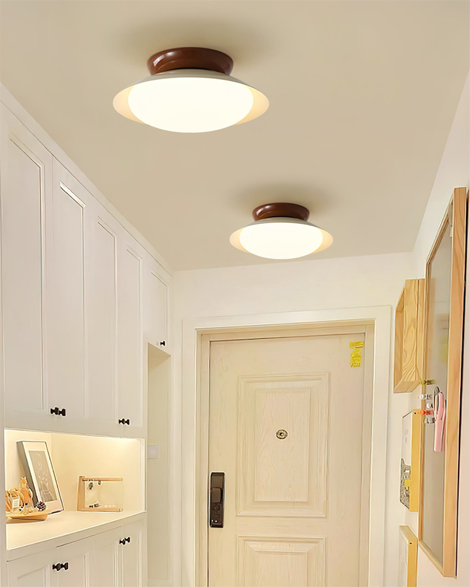 Paulo Mid-Century Dome Ceiling Light with Integrated LED