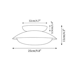 Paulo Mid-Century Dome Ceiling Light with Integrated LED