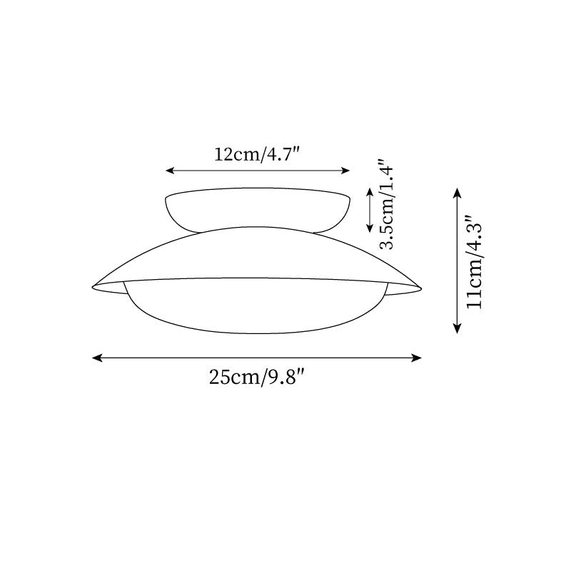 Paulo Mid-Century Dome Ceiling Light with Integrated LED