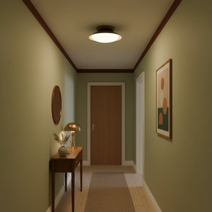 Paulo Mid-Century Dome Ceiling Light with Integrated LED