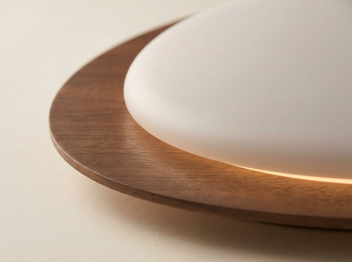 Pebble Wood Flush Light - Crafted for Lasting Warmth