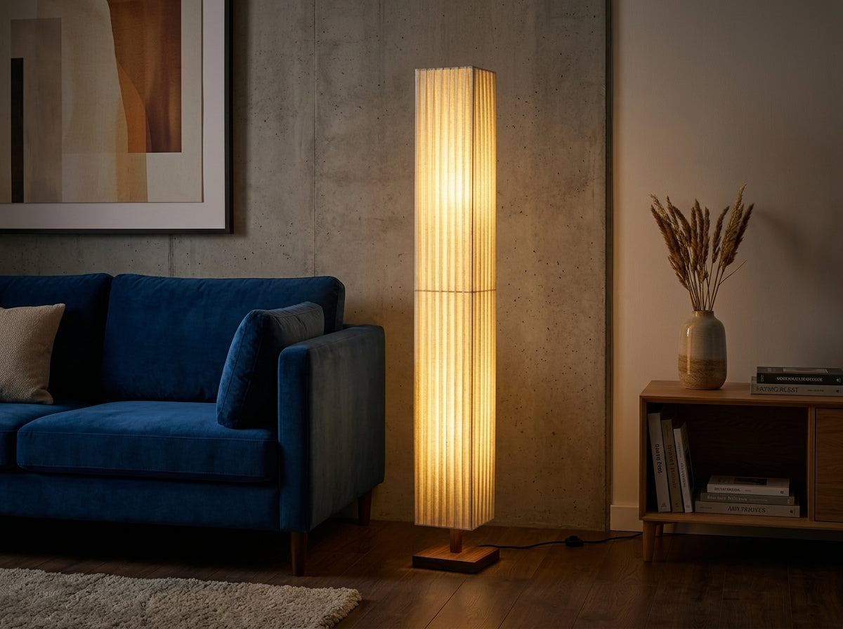 Pleated Fabric Floor Lamp - Set the Mood, Instantly