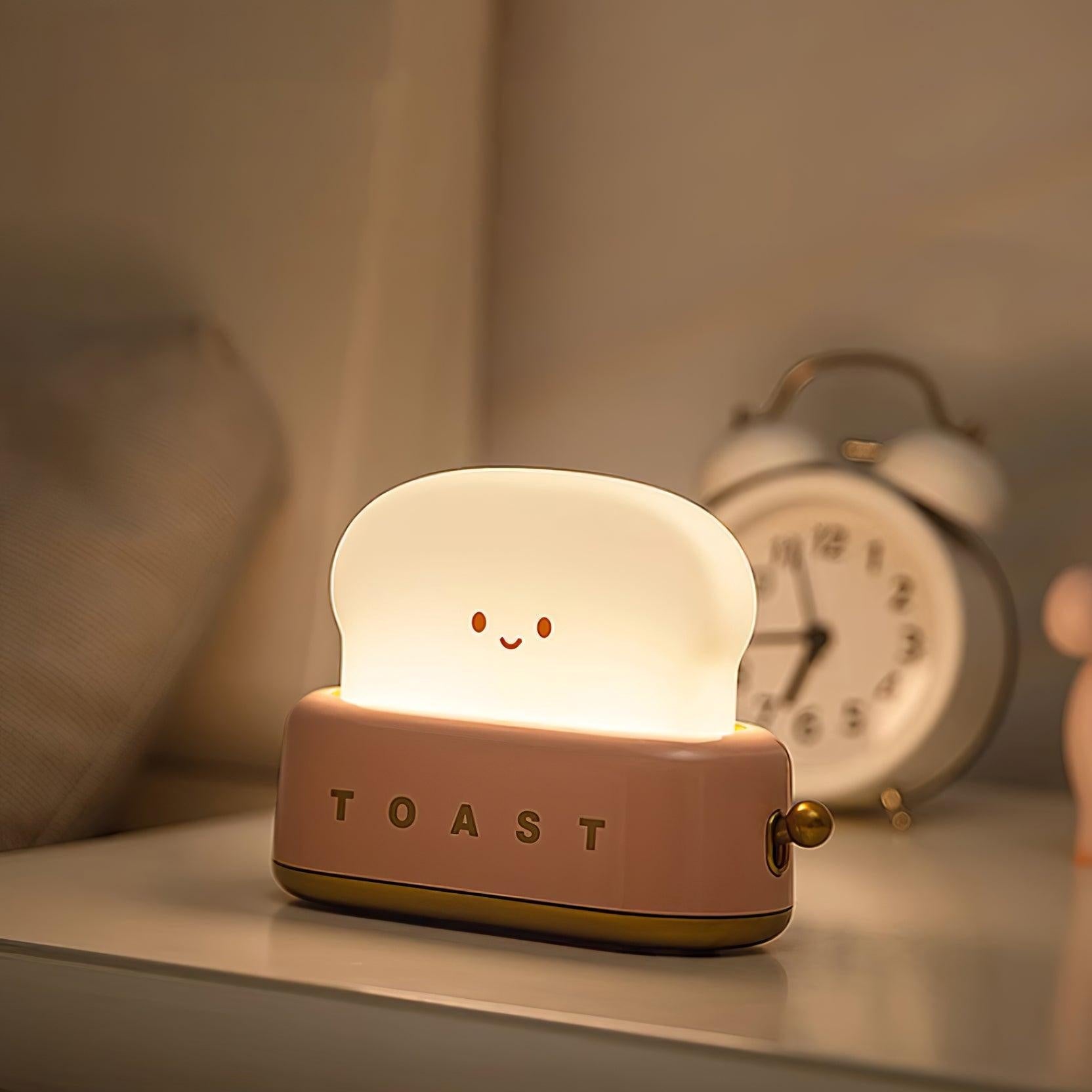Rechargeable Toaster Table Lamp with Built-In Battery