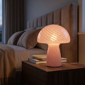 Ribbed Glass Mushroom Lamp - Main Product Image