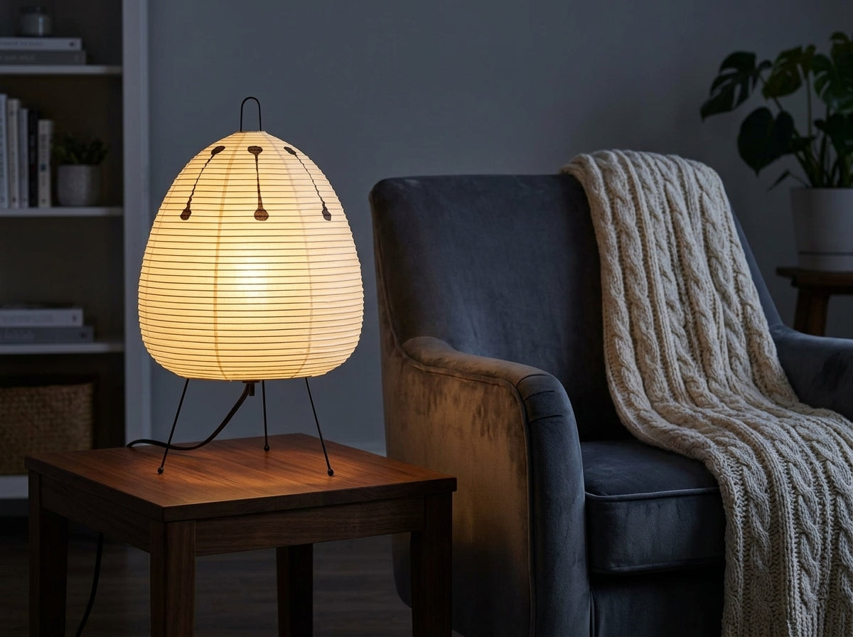 Ribbed Lantern Table Lamp - Sets a Cozy Evening Mood