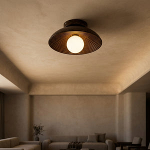 Ribbed Orb Ceiling Light - Main Product Image