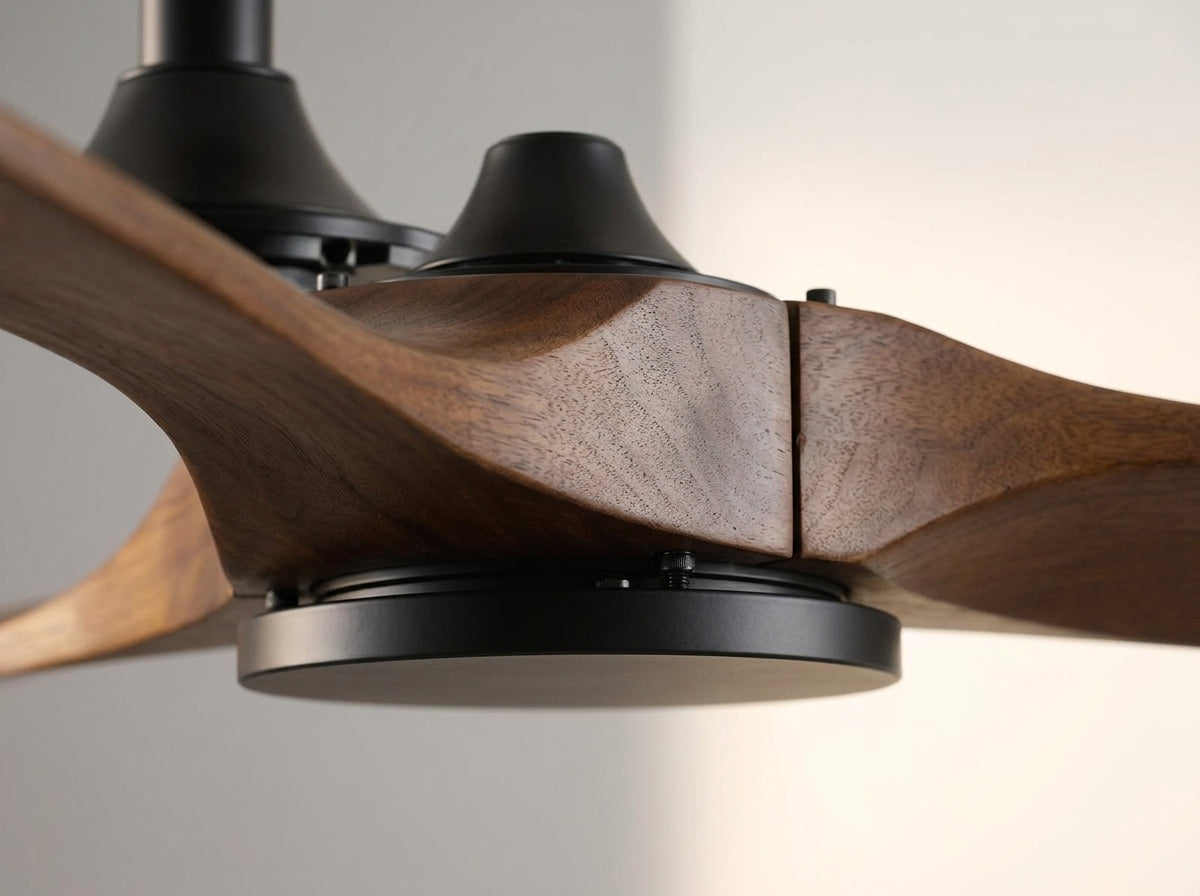 Sculpted Wood Fan Light - Crafted for Lasting Beauty
