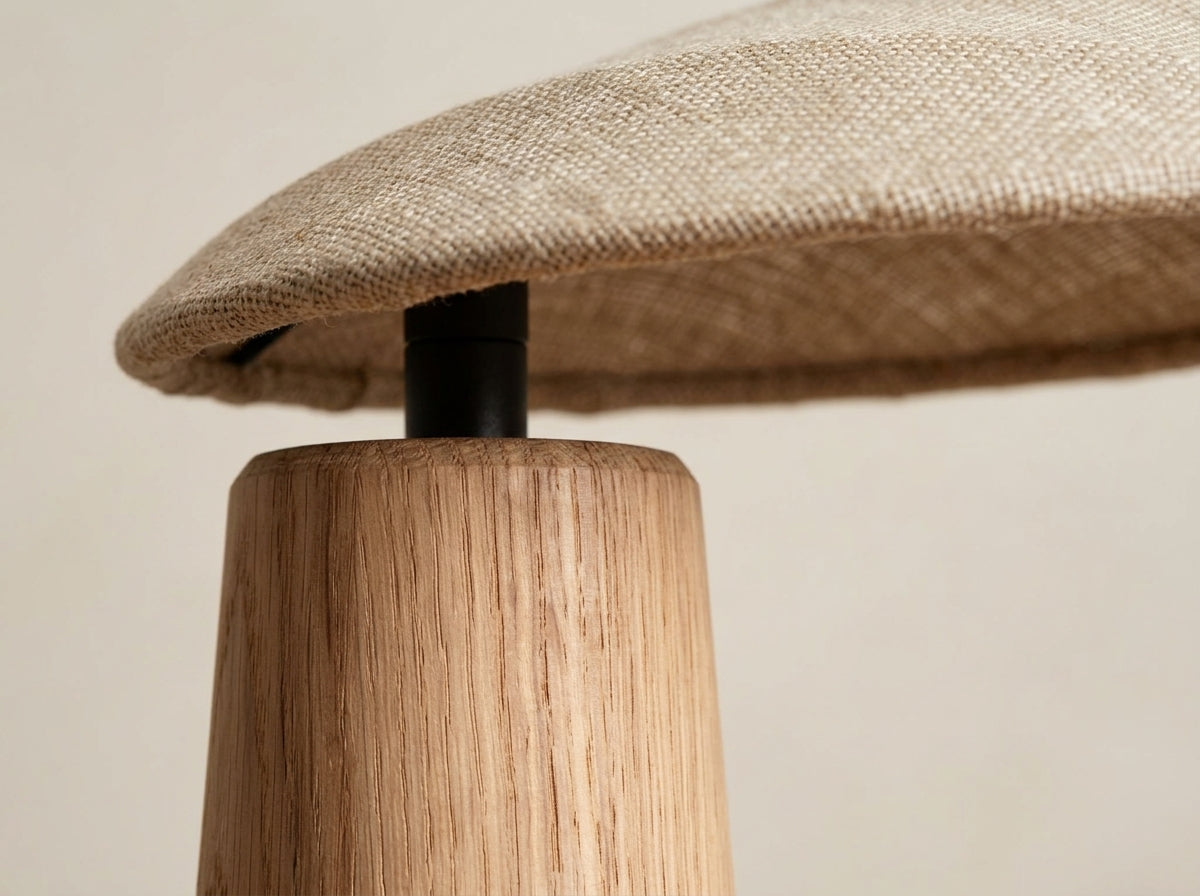 Sculpted Wood Table Lamp - Crafted for Lasting Beauty
