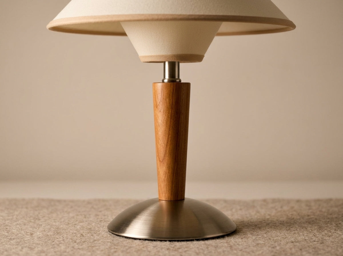 Sculpted Wood Table Lamp - Crafted for Timeless Quality