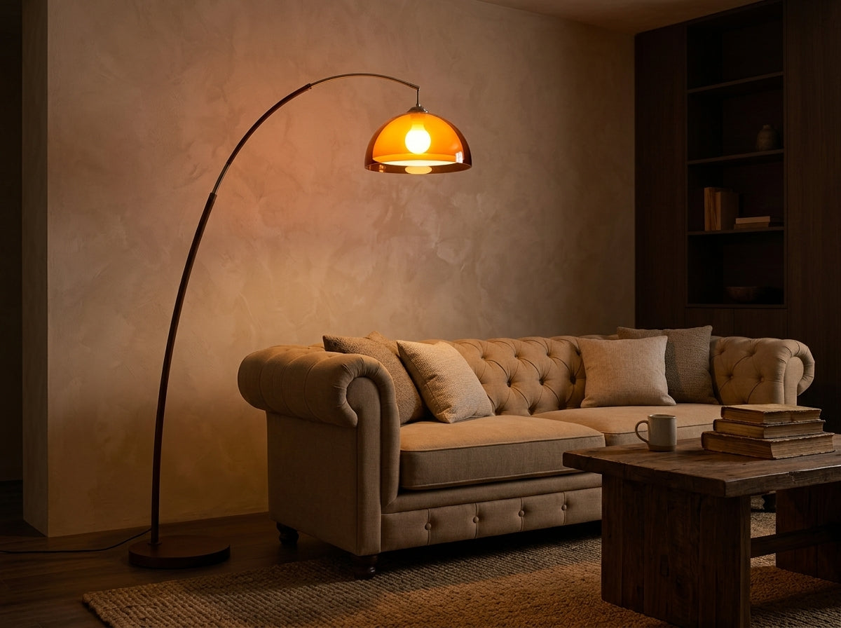 Sculptural Arc Floor Lamp - Set the Mood, Instantly