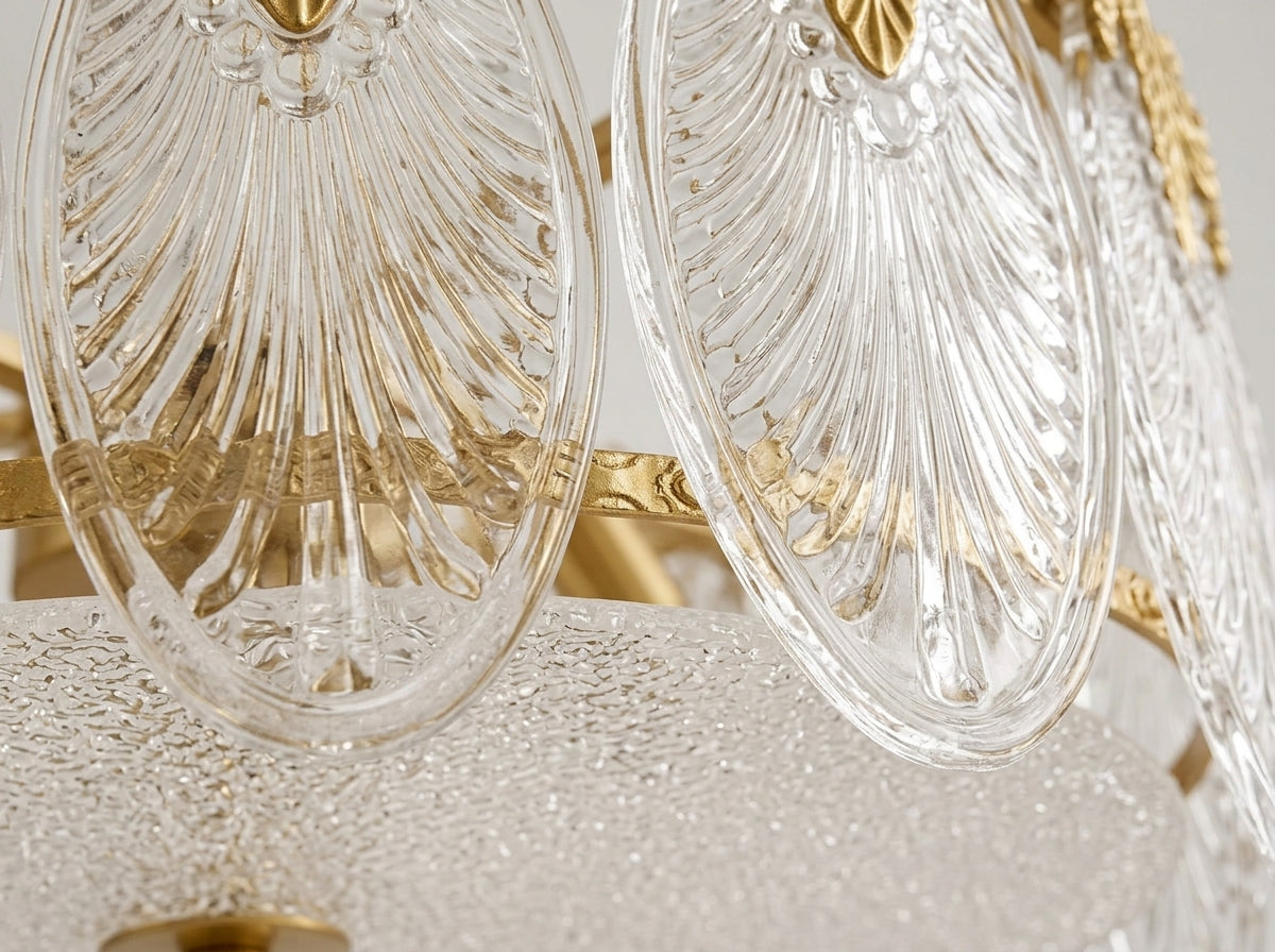 Textured Glass Chandelier - Crafted for Lasting Beauty