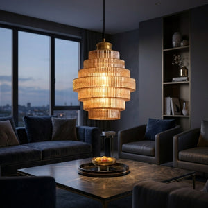 Tiered Ribbed Pendant - Main Product Image