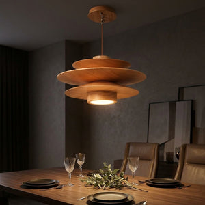 Tiered Wood Pendant - Main Product Image