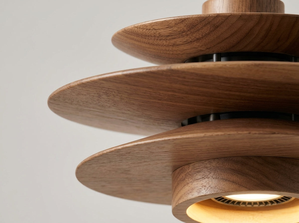 Tiered Wood Pendant - Built From Natural Warmth