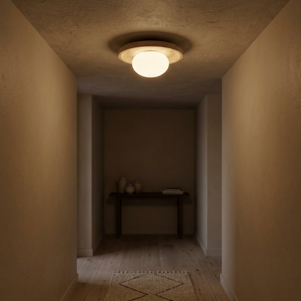 Travertine Halo Flush Mount - Main Product Image