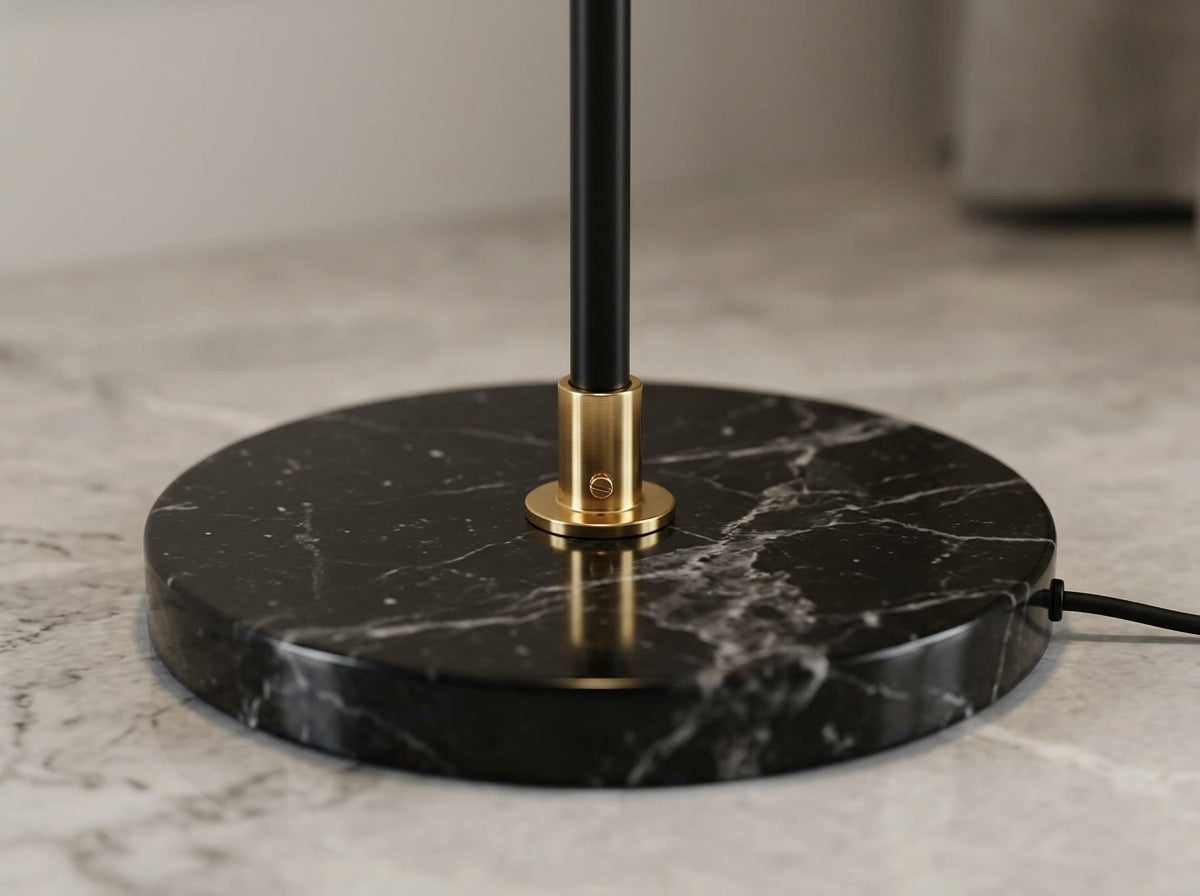 Twin Cone Marble Lamp - Crafted for Lasting Elegance