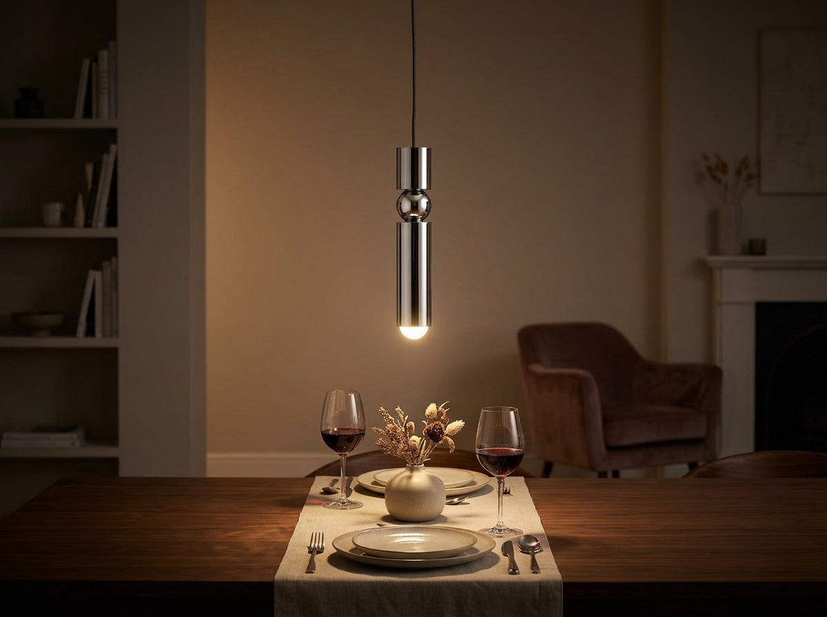 Vertical Cylinder Pendant - Sets a Refined, Ambient Mood