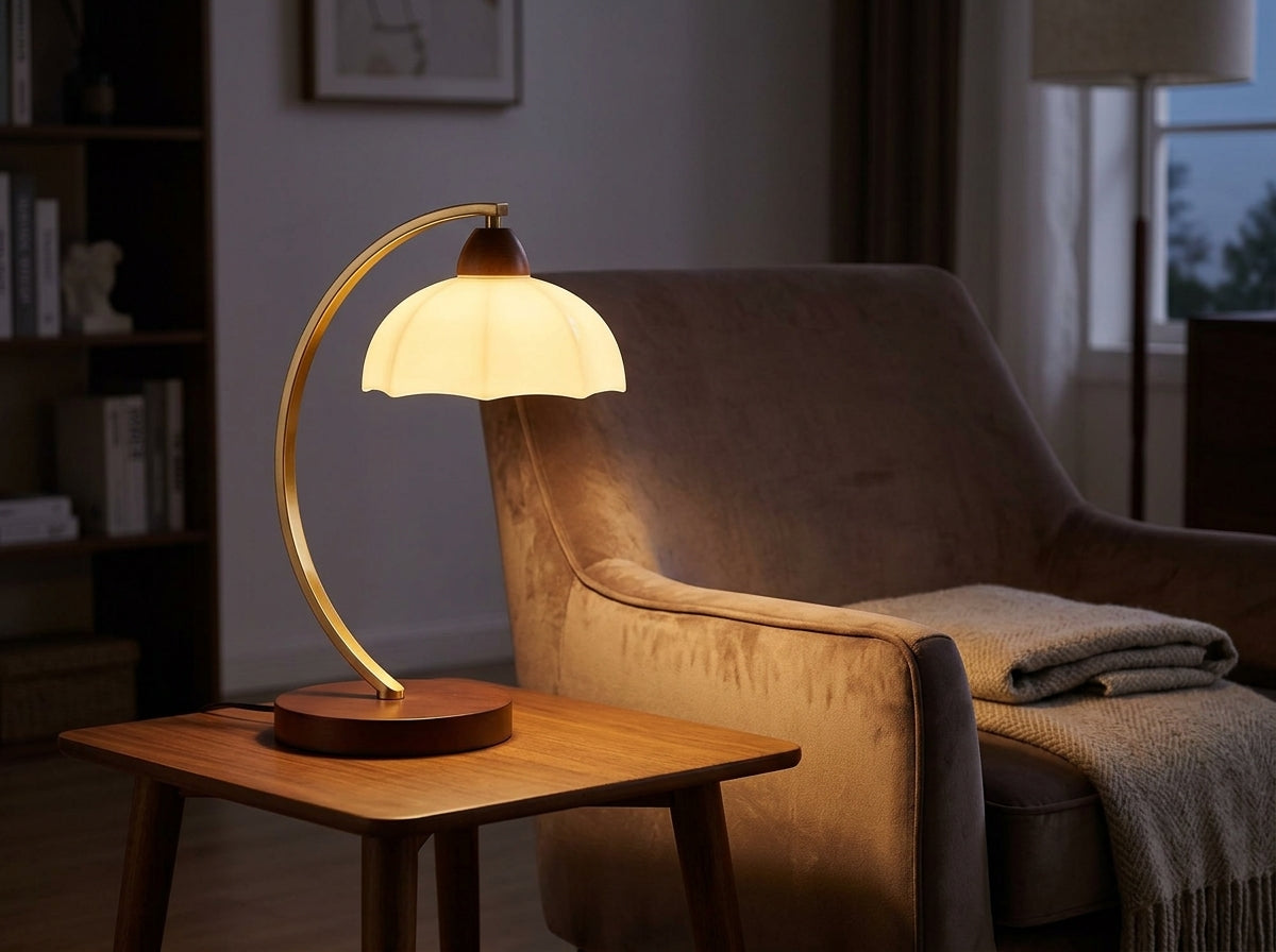 Vintage Scallop Table Lamp - Set the Mood, Any Evening