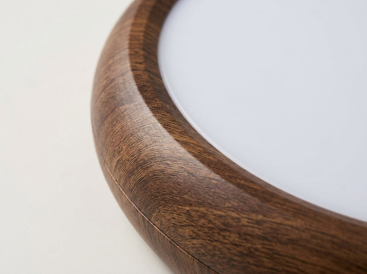Walnut Grain Flush Light - Crafted Warmth You Can See