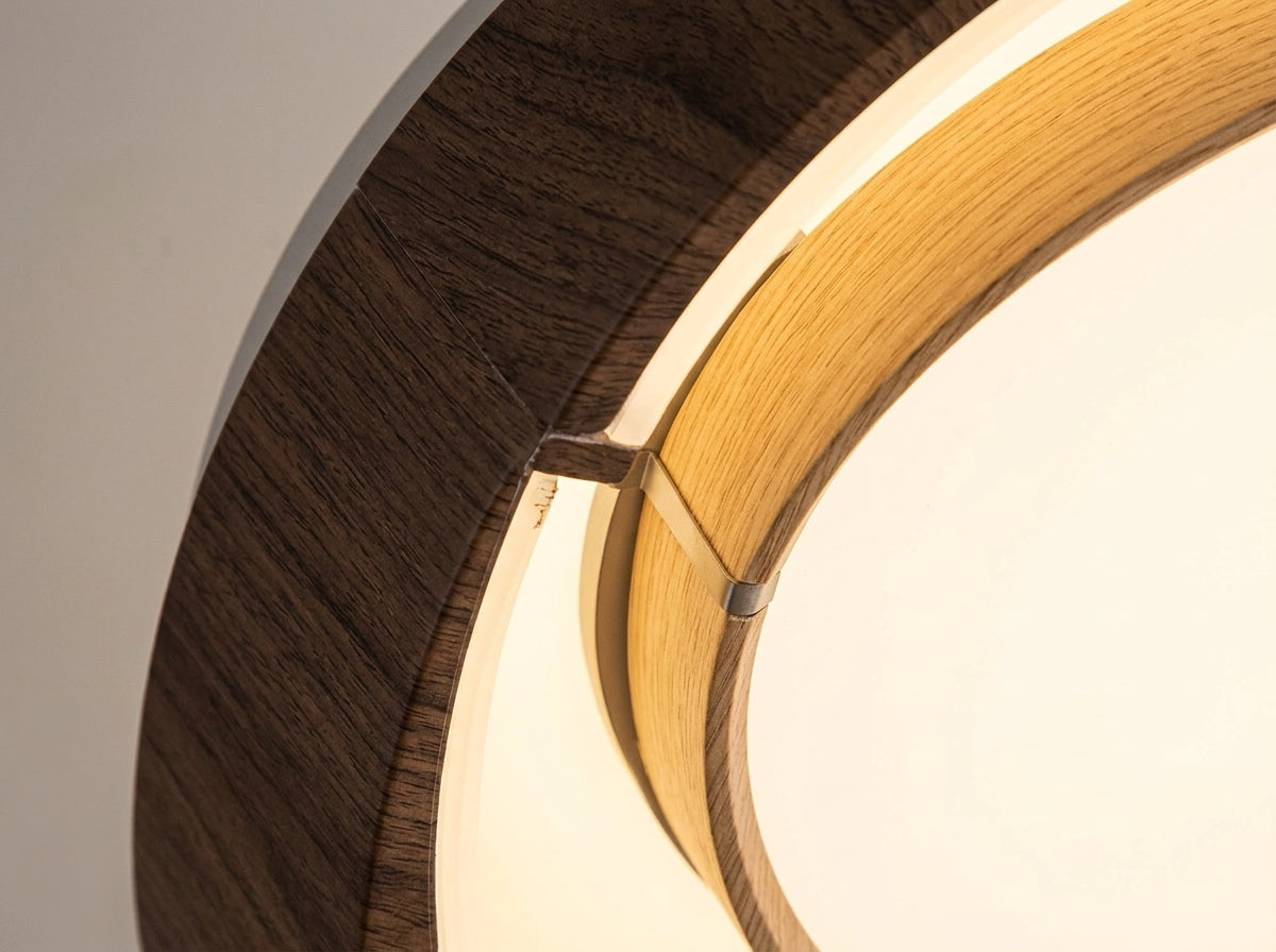 Walnut Halo Flush Light - Crafted for Lasting Beauty