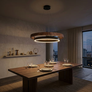 Walnut Ring Chandelier - Main Product Image